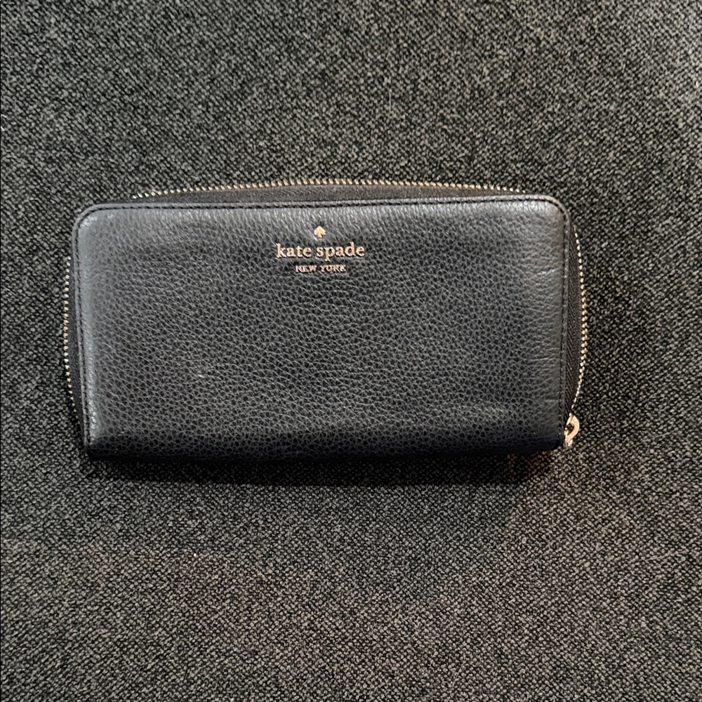 Kate Spade Black Textured Wallet